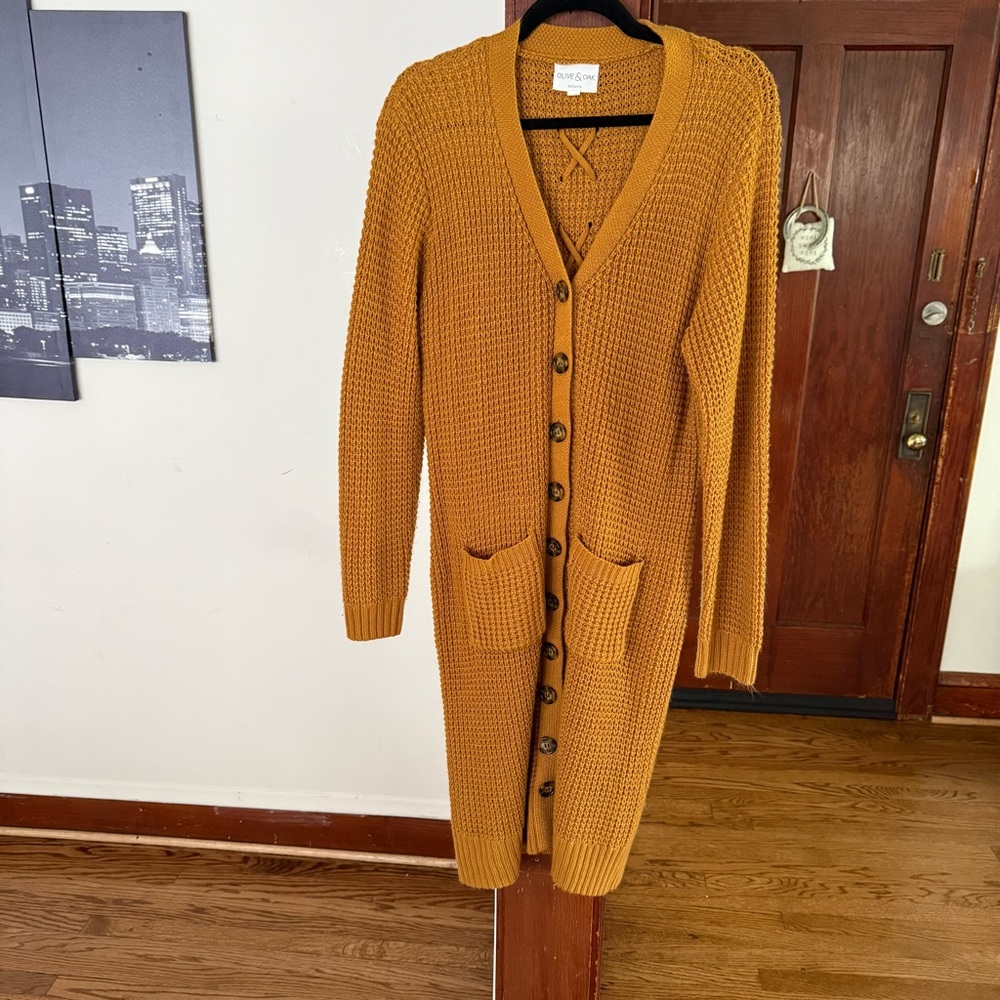 Olive & Oak Mustard Knit Cardigan